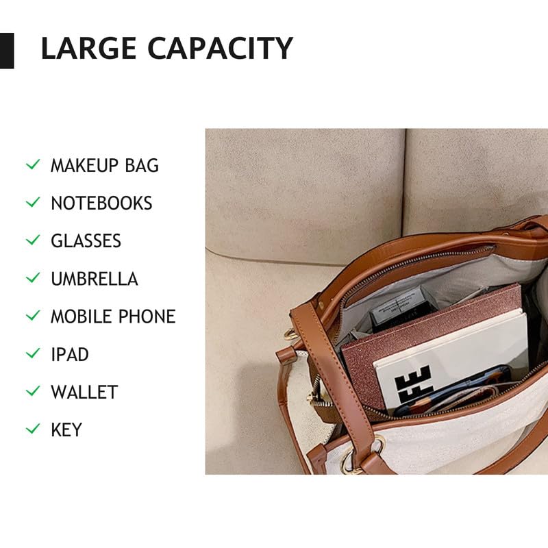 Dollcini Női Vászon Hordtáska – Alkalmi Cipzáras Válltáska Utazáshoz