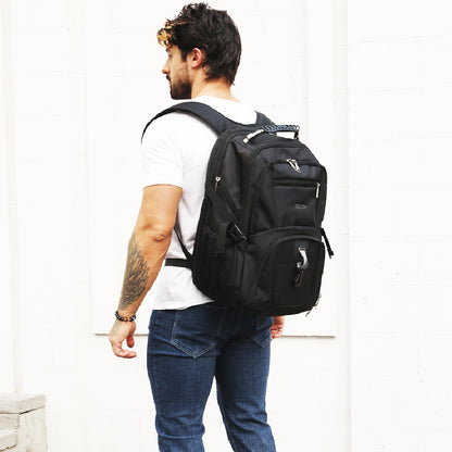 Dollcini Uniszex Laptop Hátizsák – Vízálló Utazóhátizsák, USB Töltőporttal, Fekete