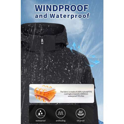 Dollcini Férfi Fűthető Dzseki – USB-s, Szélálló Téli Kabát [A powerbankot külön kell megvásárolni]