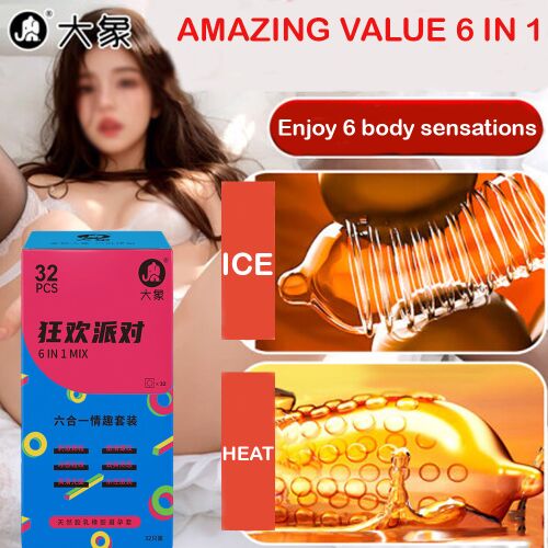 Dollcini 6 az 1-ben Óvszerkészlet – Változatos Élmények, 32 db