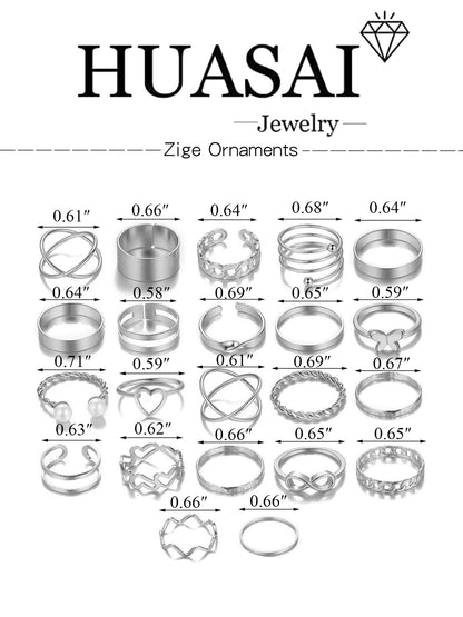 Dollcini 33 Részes Ékszerszett – Elegáns Fülbevalók és Gyűrűk