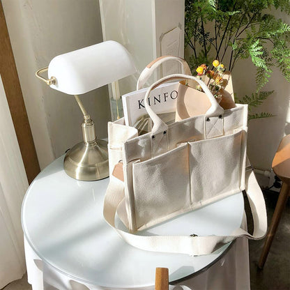 Dollcini Pamutvászon Válltáska – Könnyű és Tartós, Több Zsebbel