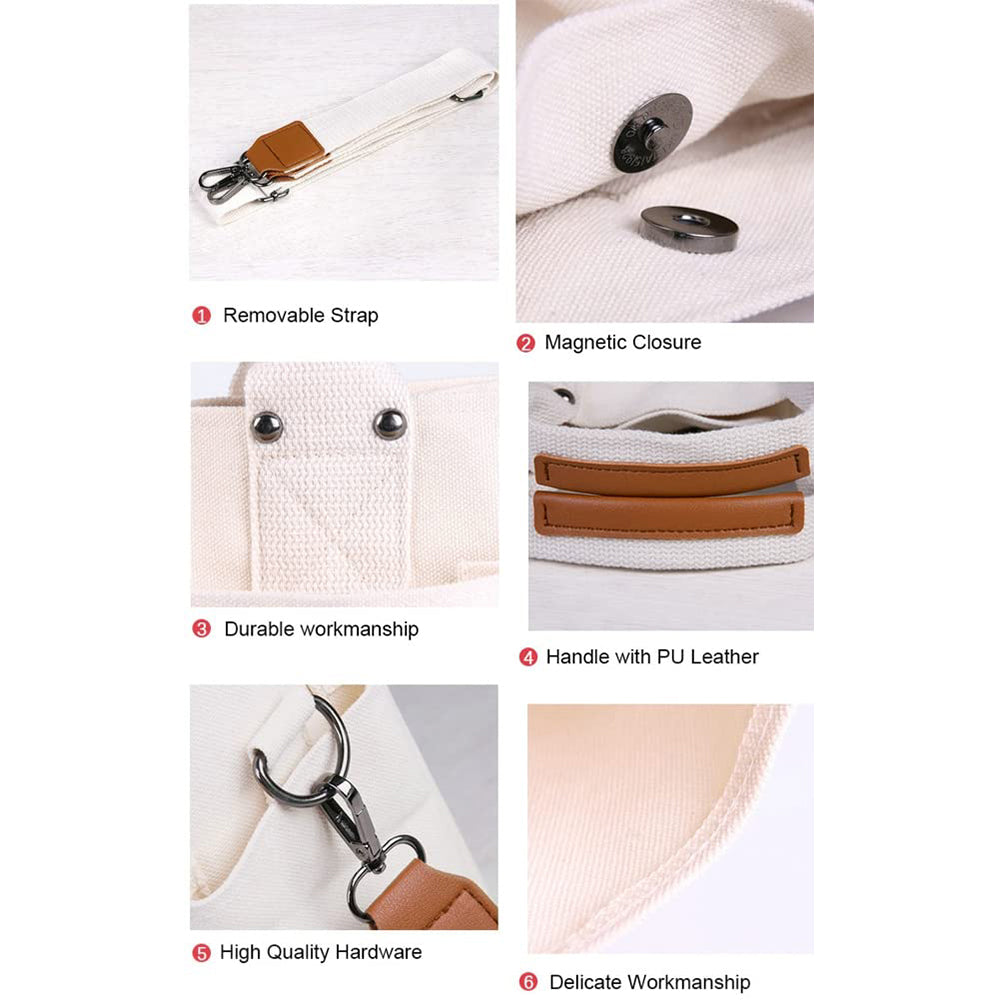 Dollcini Pamutvászon Válltáska – Könnyű és Tartós, Több Zsebbel