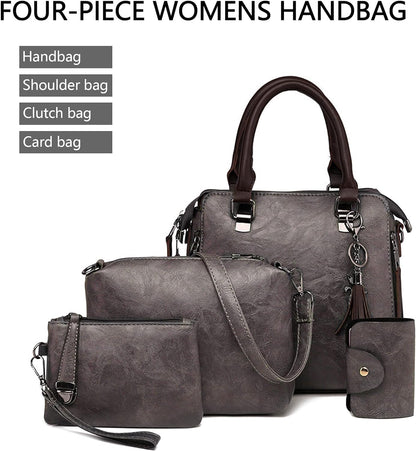 Dollcini 4 Részes Műbőr Táskaszett – Kézitáska és Válltáska