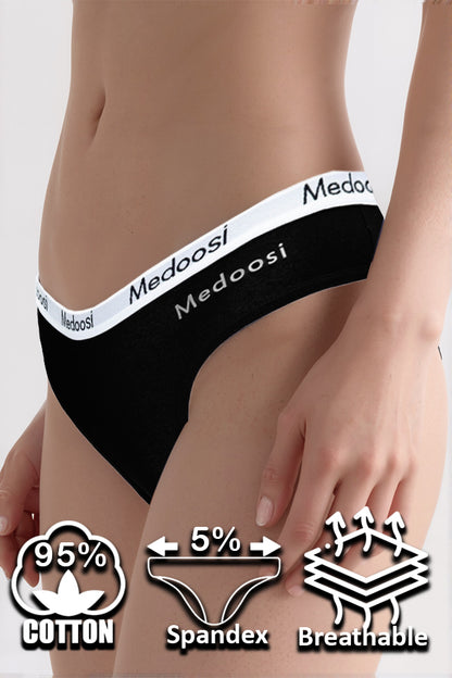 Dollcini,Tanga női bugyi,95% Pamut + Spandex-Többszínű, 6 db-os Csomag
