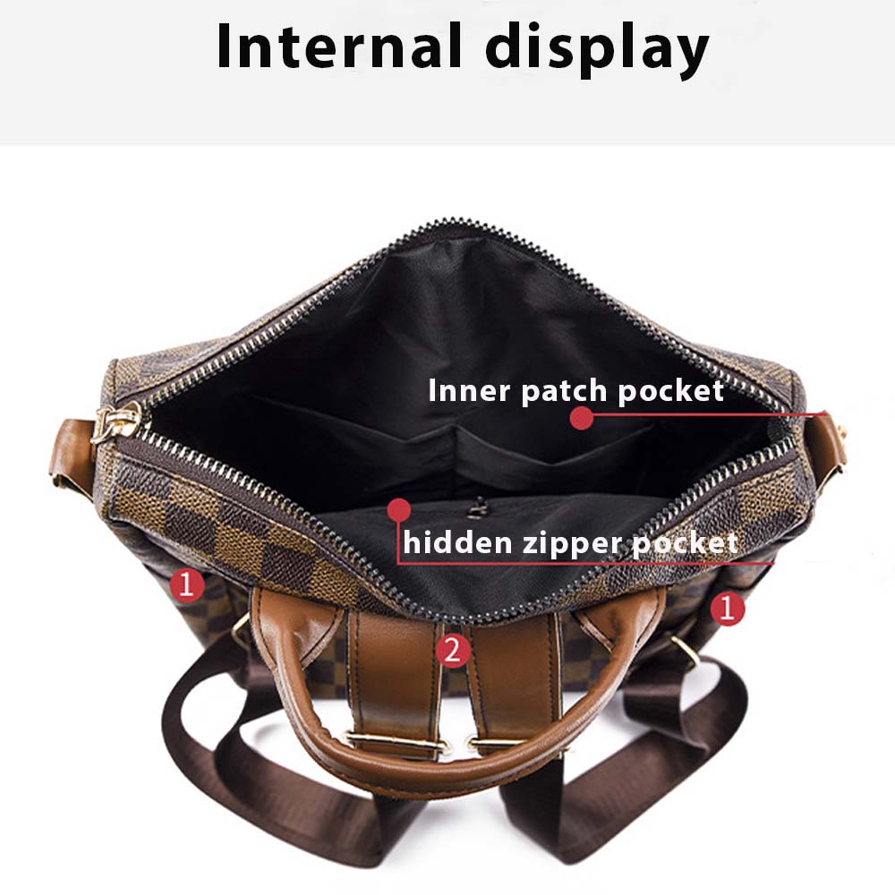 Dollcini Női Kockás Hátizsák – Divatos műbőr Táska, Több Színben