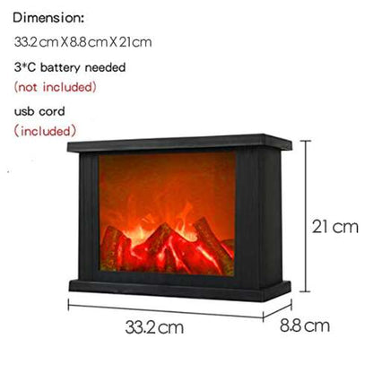 Dollcini Otthon Dekoratív LED Kandallólámpa – USB és Elemes