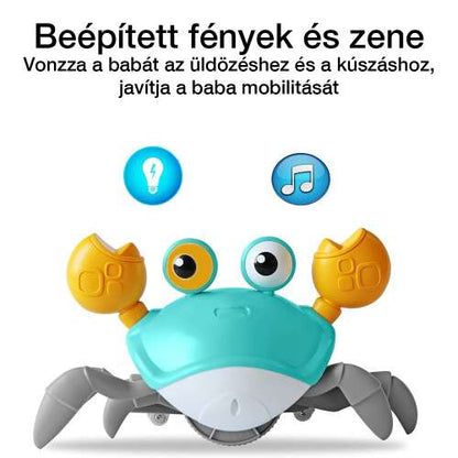 Dollcini Interaktív Rák Babajáték – Zenélő, LED-fényes Készségfejlesztő