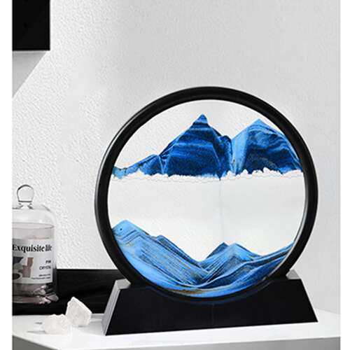 Dollcini Otthon 3D Dinamikus Homokfestmény – Közepes Üvegkeret Dekoráció,12", 27 cm