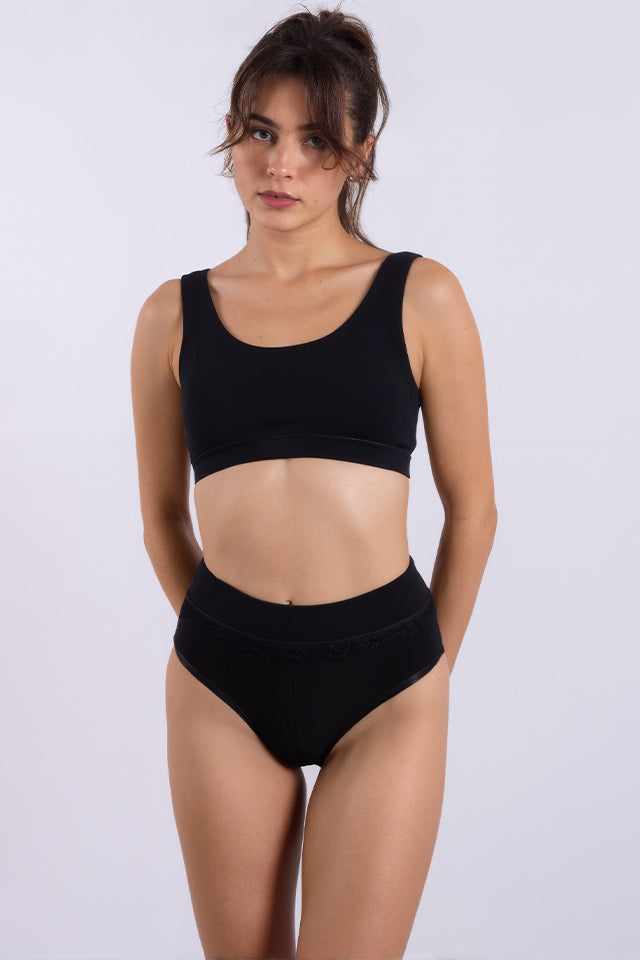 Dollcini ,Magas derekú női bugyi ,95% Pamut + Spandex-Többszínű, 6 db-os Csomag,69352