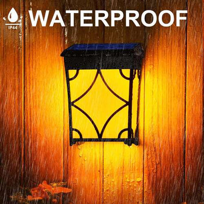 Dollcini Otthon Retro Napelemes Kerítéslámpa Dekoráció – Vízálló, RGB