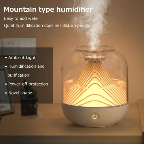 Dollcini Otthon Párásító – Melegfényű Aromaterápiás Illóolaj Diffúzor Dekor