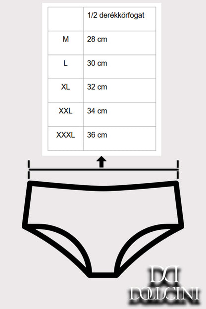 Dollcini, Klasszikus női bugyi, Virágmintás Csipkés Női Bugyi,95% Pamut + Spandex-Többszínű, 6 db-os Csomag