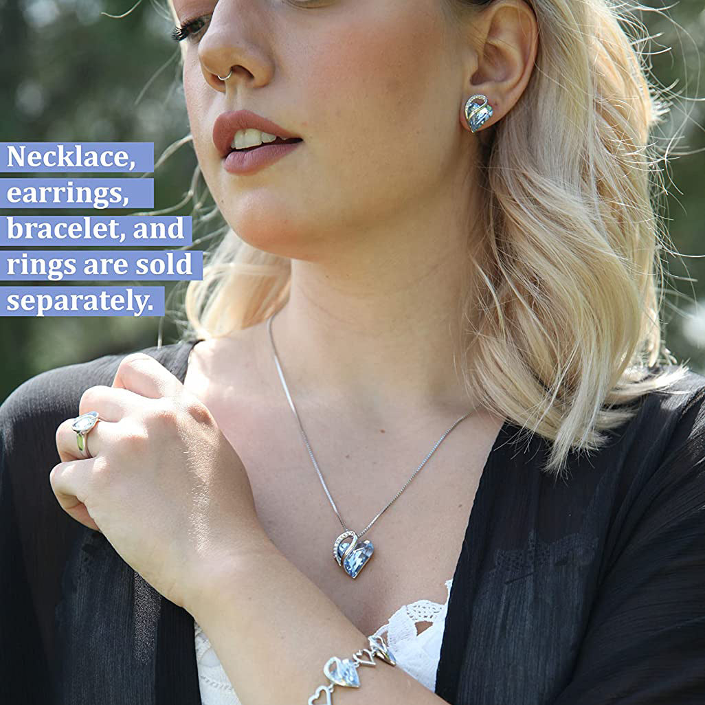 Dollcini Ezüst Szív Ékszer – Kristály Nyaklánc vagy Fülbevaló Külön, illetve Ékszerszettben