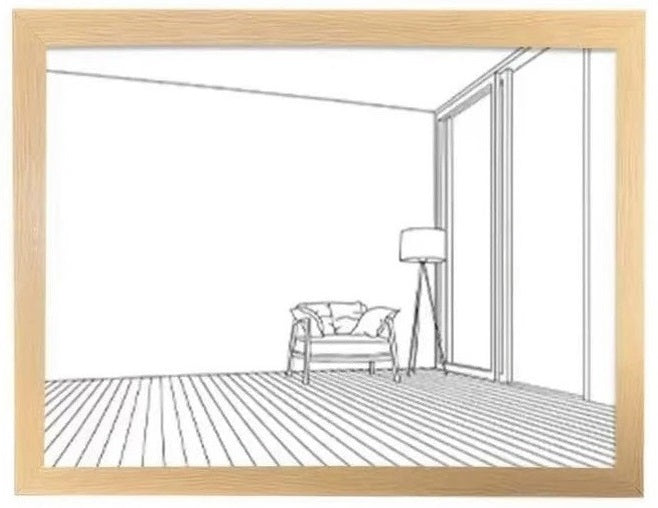 Dollcini Otthon LED Világító Falikép – USB-s, Fa Keretes Dekor