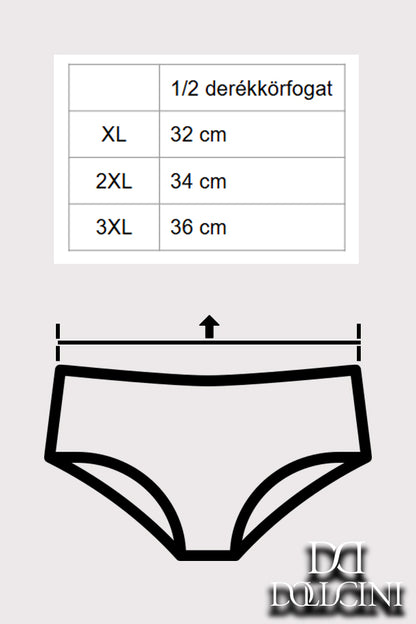 Dollcini ,Magas derekú női bugyi ,95% Pamut + Spandex-Többszínű,2072