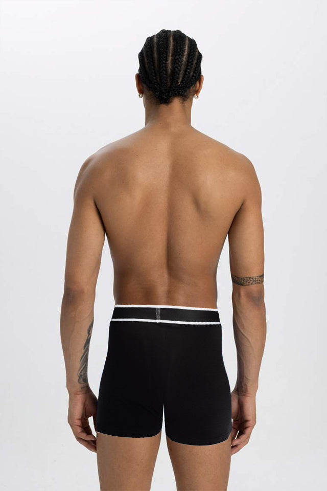 Dollcini Légáteresztő Pamut Férfi Boxeralsó - 95% Pamut, 3 darabos szett ,sötétkék