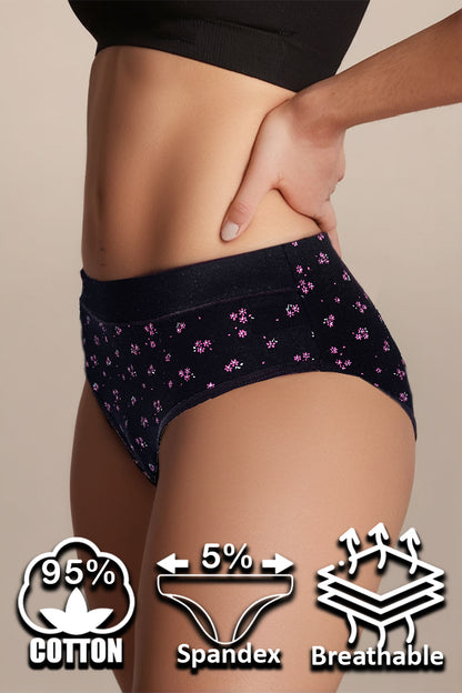 Dollcini ,Magas derekú női bugyi ,95% Pamut + Spandex-Többszínű,2072