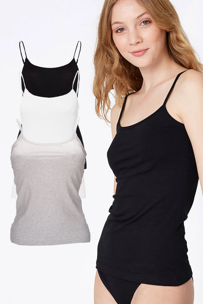 Dollcini Spagettipántos Női Trikó Szett - 3 db-os Csomag