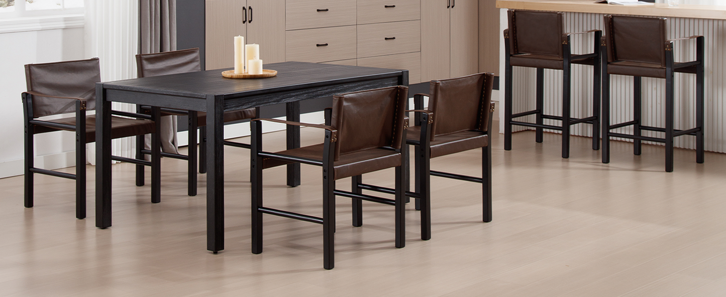 Dollcini Otthon Modern Karfás Bárszék – Prémium Bőr, 2 darabos szett