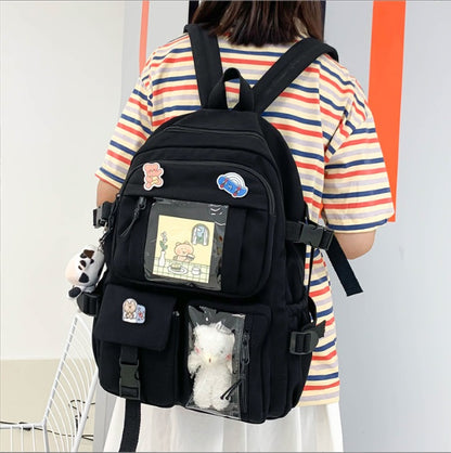 Dollcini Elegáns Iskolatáska Fiúknak és Lányoknak – Laptop Hátizsák Praktikus Rekeszekkel