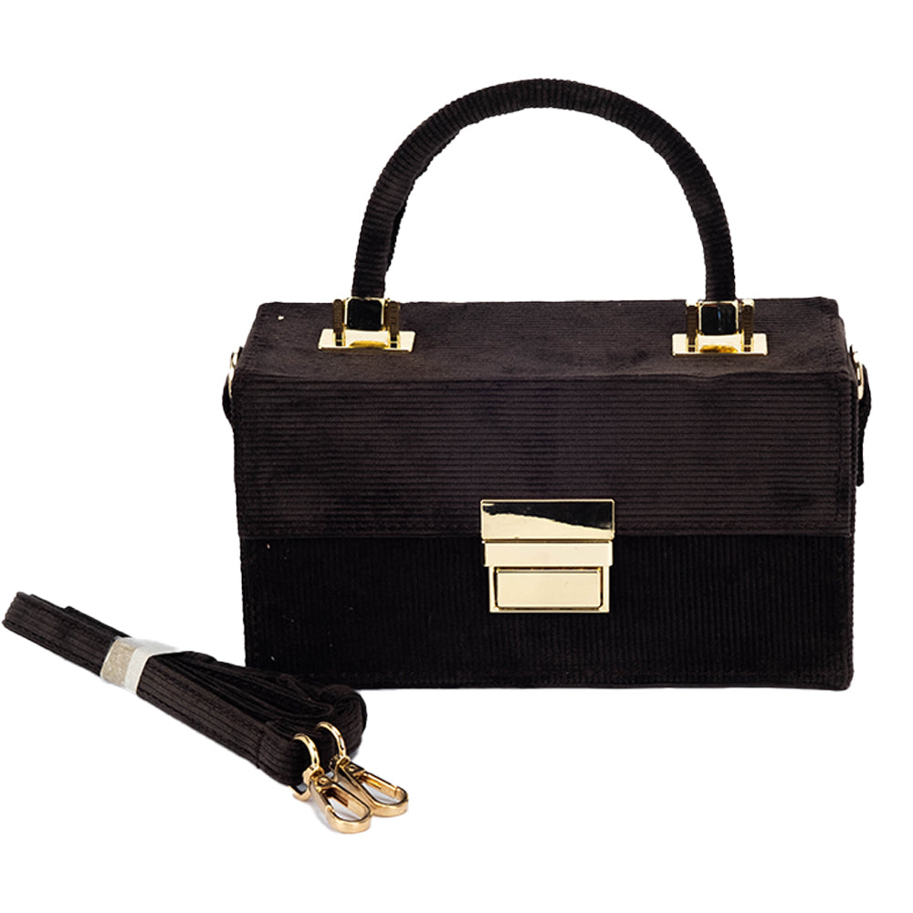 Dollcini Lopásgátló Mini Válltáska – Kordbársony Női Telefontáska