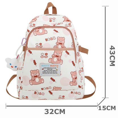 Dollcini Stílusos Uniszex Iskolatáska Hátizsák – Állatmintás, Praktikus